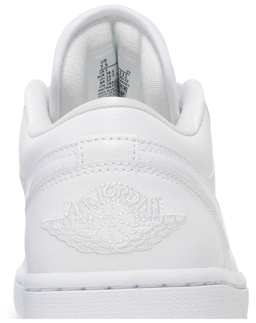 Jordan 1 Low Triple White (2022) (Women's)