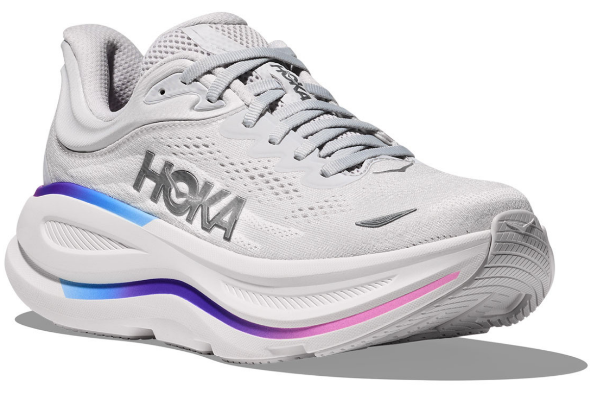 Hoka One One Bondi 9 Cosmic Grey White Mesh (Women's)