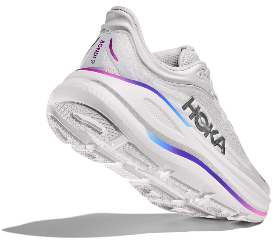Hoka One One Bondi 9 Cosmic Grey White Mesh (Women's)