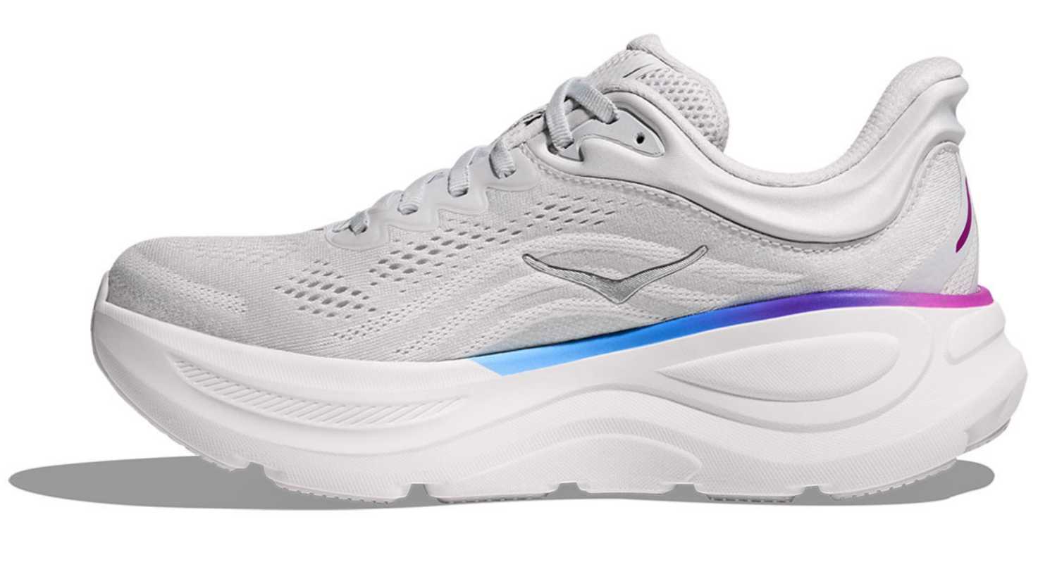 Hoka One One Bondi 9 Cosmic Grey White Mesh (Women's)