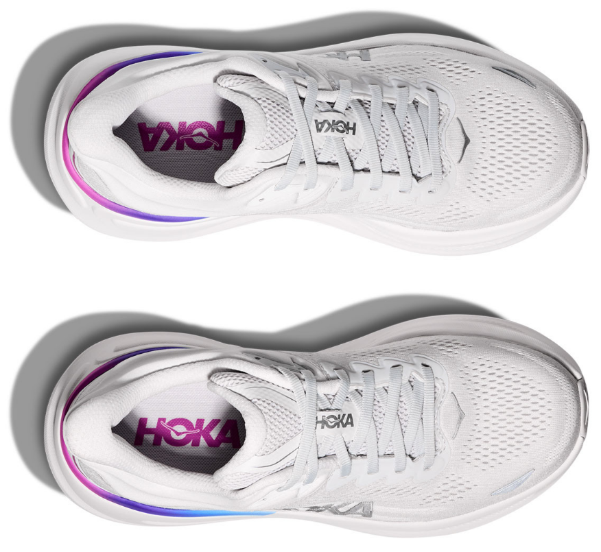 Hoka One One Bondi 9 Cosmic Grey White Mesh (Women's)