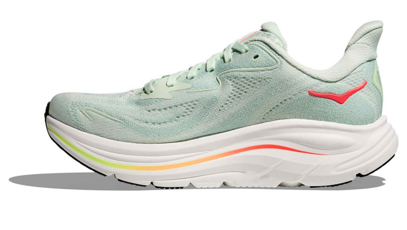 Hoka One One Clifton 10 Sea Glass Neon Flame (Women's)