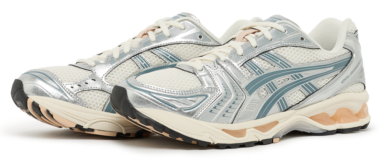 ASICS Gel-Kayano 14 Birch Pure Silver Teal Gold