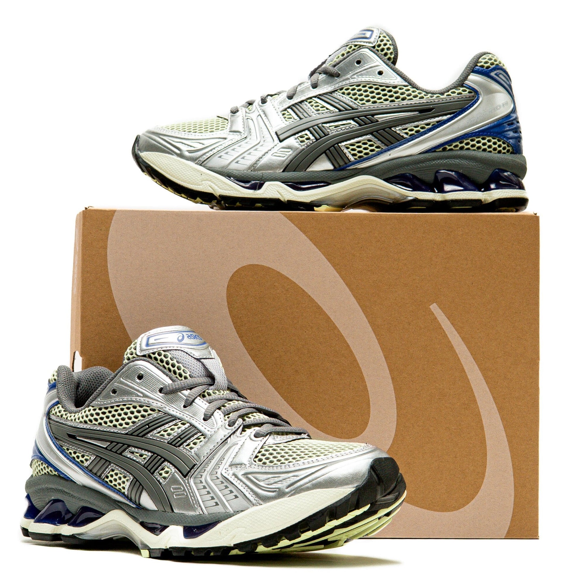 ASICS Gel-Kayano 14 Soft Yellow Asics Blue