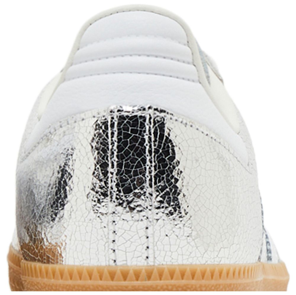 adidas Samba OG Silver Metallic Cracked Leather (Women's)
