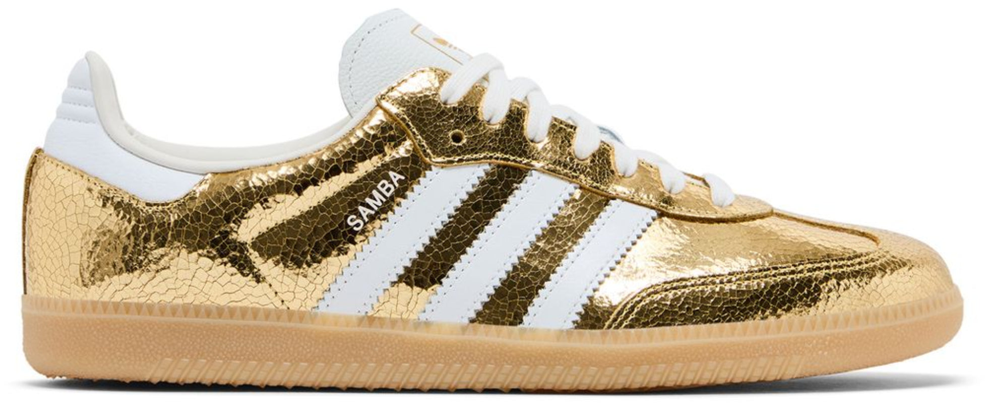 Adidas Samba OG Gold Metallic Cracked Leather (Women's)