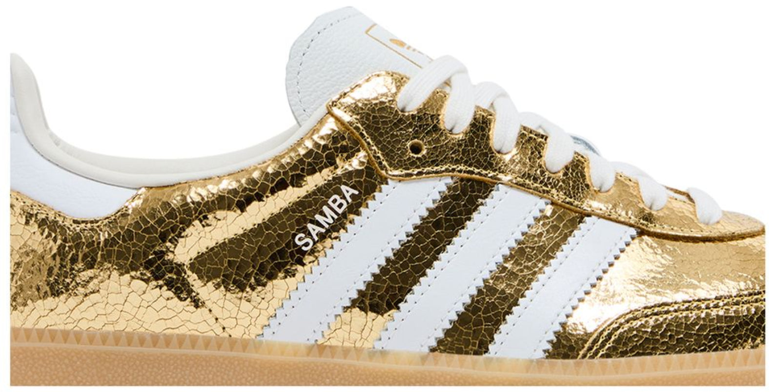 Adidas Samba OG Gold Metallic Cracked Leather (Women's)