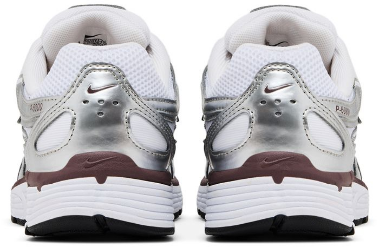 Nike P-6000 White Metallic Silver Tattoo (Women's)