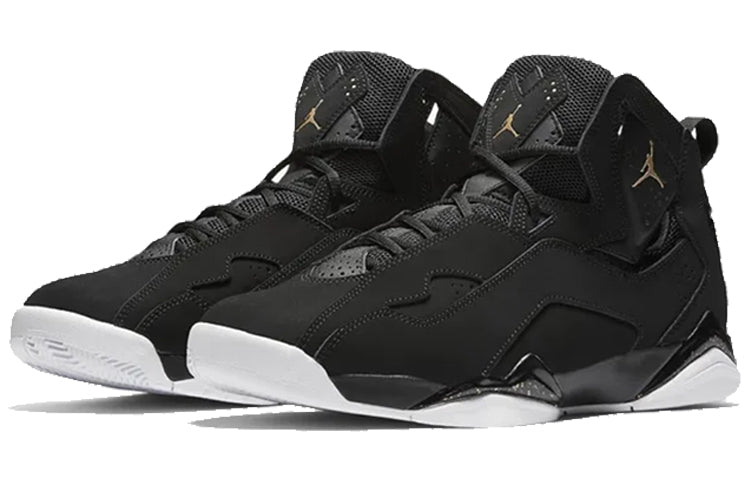Jordan True Flight Black Metallic Gold White