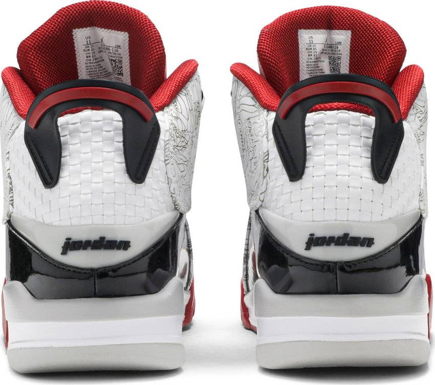 Jordan Dub Zero White Varsity Red