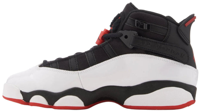 Jordan 6 Rings Black White University Red (GS)