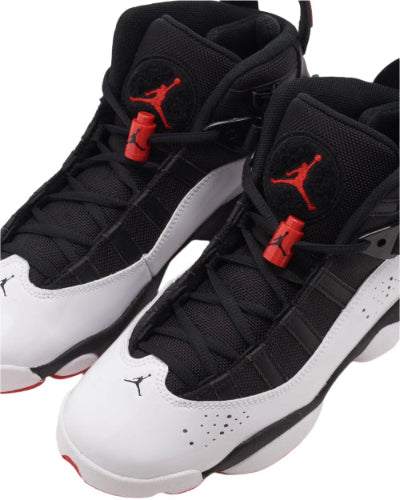 Jordan 6 Rings Black White University Red (GS)