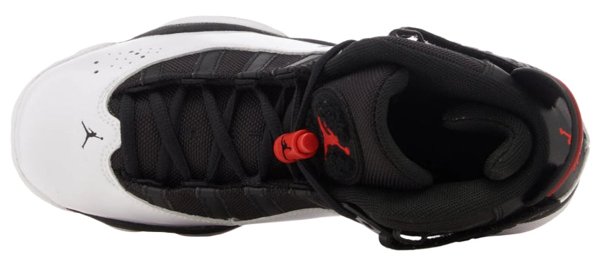 Jordan 6 Rings Black White University Red (GS)