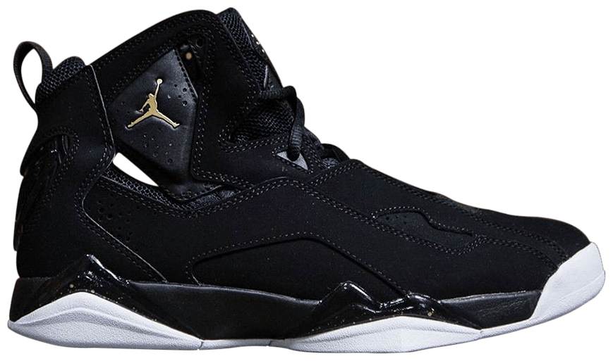 Jordan True Flight Black Metallic Gold White