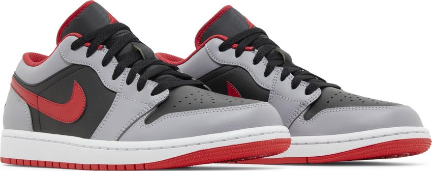 Jordan 1 Low Black Light Smoke Grey Gym Red