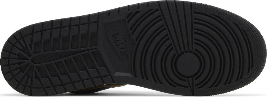 Jordan 1 Low White Black Metallic Gold Swoosh