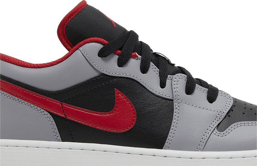 Jordan 1 Low Black Light Smoke Grey Gym Red (GS)