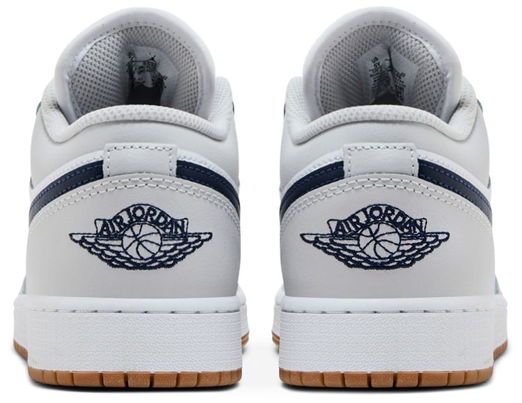 Jordan 1 Low White Neutral Grey Gum Midnight Navy (GS)