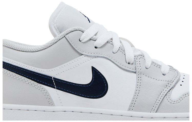 Jordan 1 Low White Neutral Grey Gum Midnight Navy (GS)