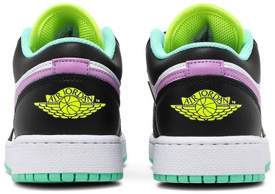 Jordan 1 Low Black White Purple (GS)