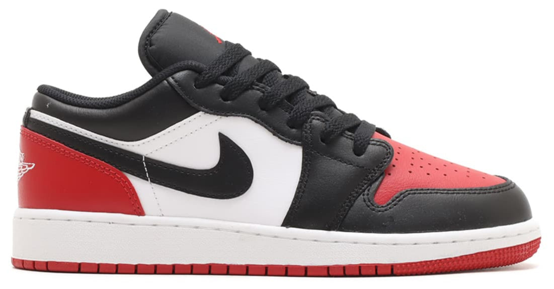 Jordan 1 Low Bred Toe 2.0 (GS)