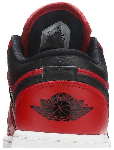 Jordan 1 Low Gym Red Black Pebbled (GS)