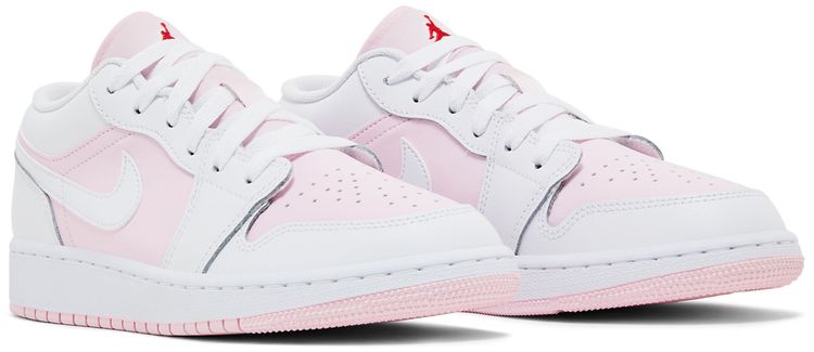 Jordan 1 Low Pink Foam Fire Red White (GS)