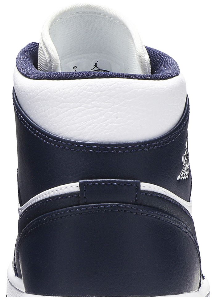 Jordan 1 Mid White Metallic Gold Obsidian