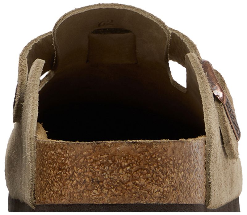 Birkenstock Boston Soft Footbed Suede Taupe