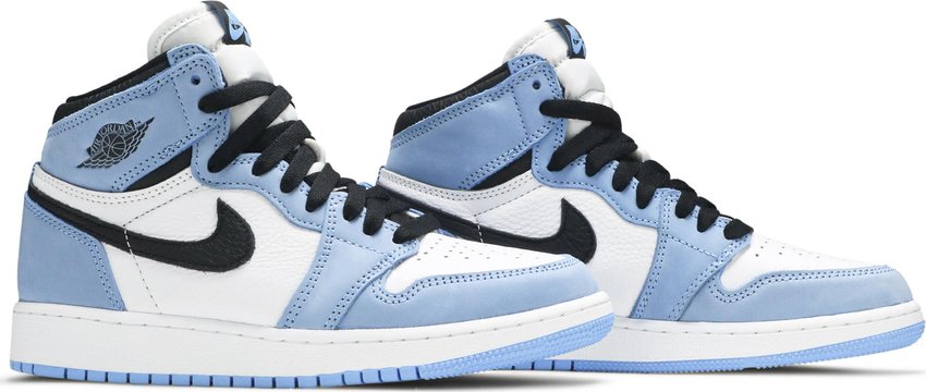 Jordan 1 Retro High White University Blue Black (GS)