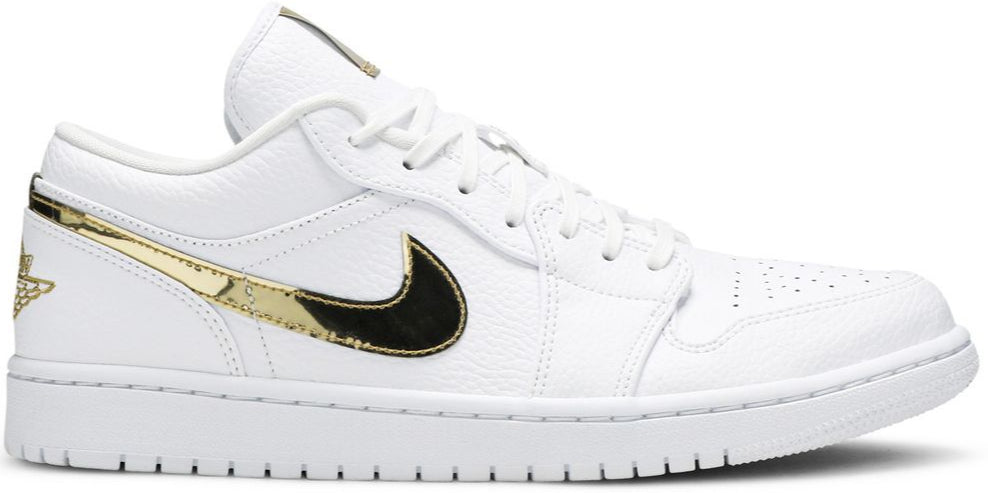 Jordan 1 Low White Metallic Gold (Women's)