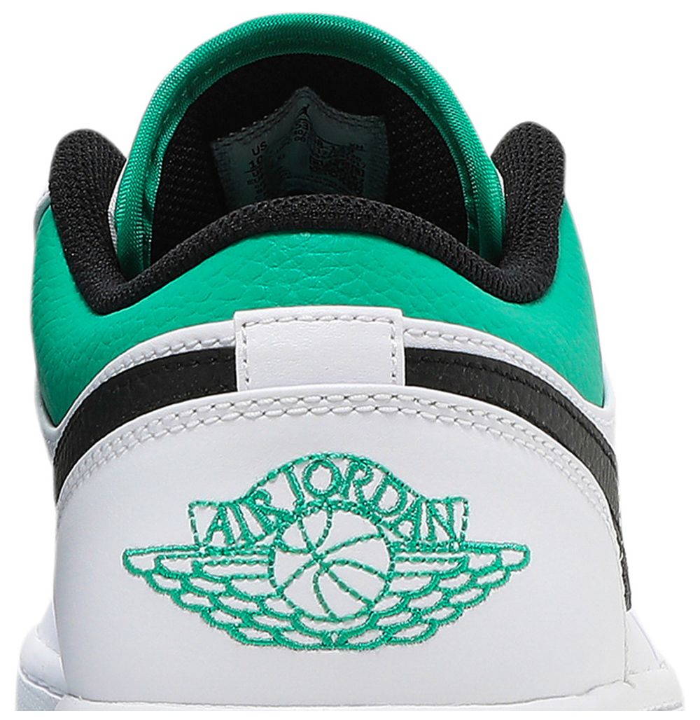 Jordan 1 Low White Lucky Green Black