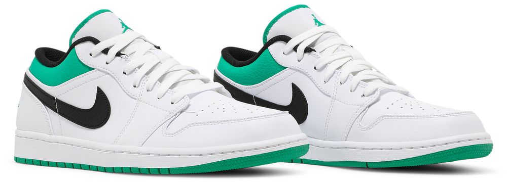 Jordan 1 Low White Lucky Green Black