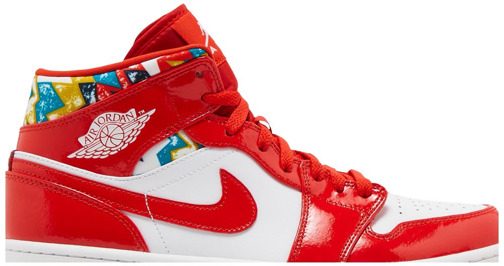 Jordan 1 Mid Barcelona Sweater Red Patent