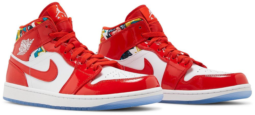 Jordan 1 Mid Barcelona Sweater Red Patent