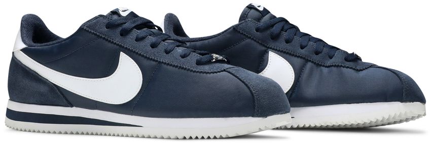 Nike Cortez Basic Nylon Obsidian White-Metallic Silver