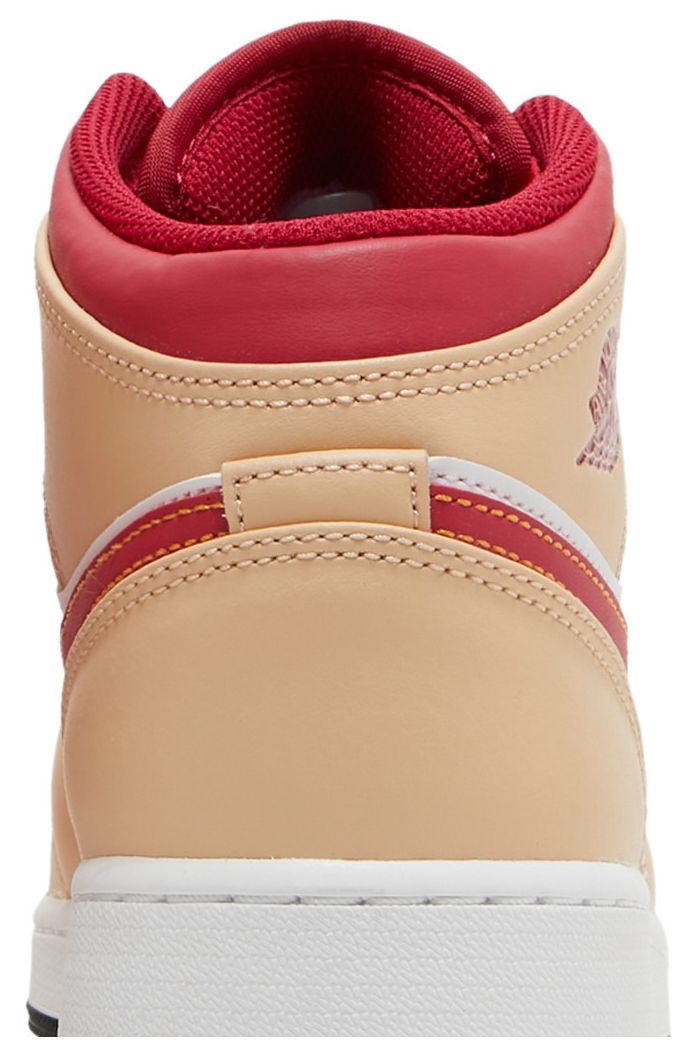 Jordan 1 Mid Light Cardinal Curry (GS)