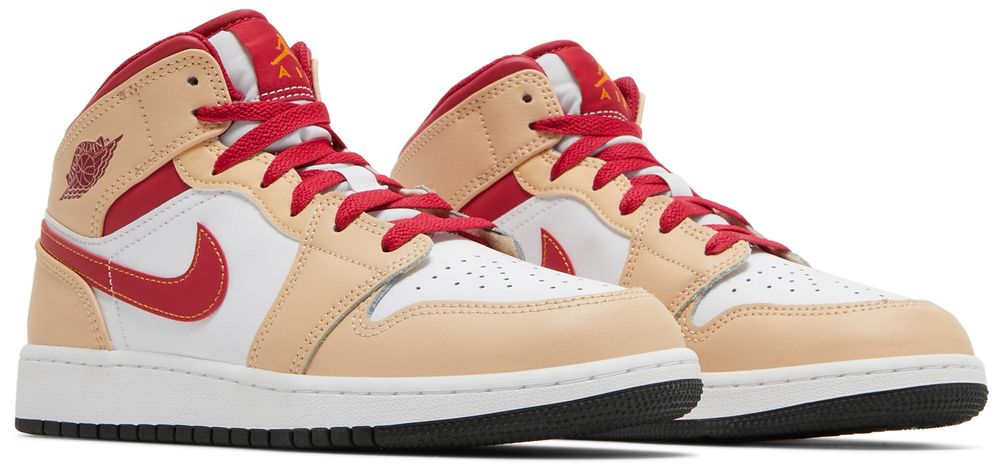 Jordan 1 Mid Light Cardinal Curry (GS)