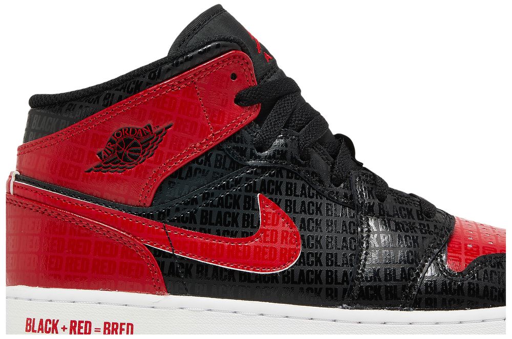 Jordan 1 Mid Bred Text (GS)