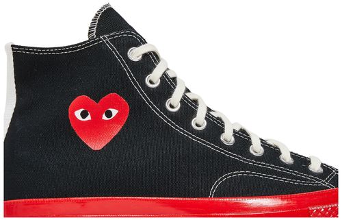 Converse Chuck Taylor All Star 70 Hi Comme des Garcons PLAY Black Red Midsole