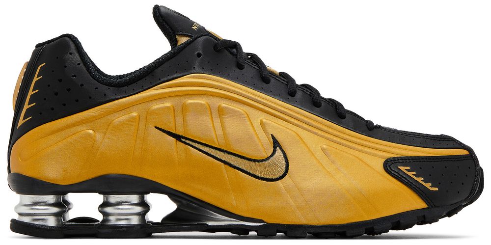 Nike Shox R4 Black Metallic Gold (Women's)