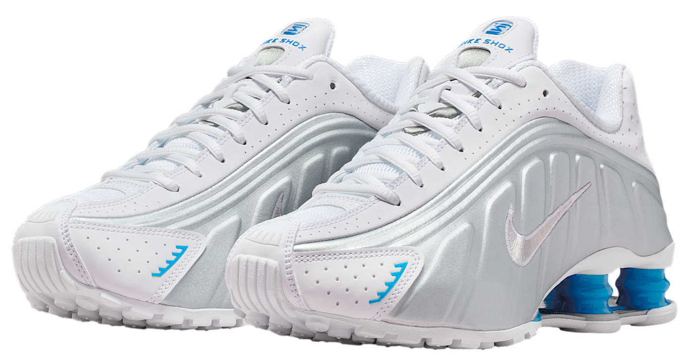 Nike Shox R4 White Blue Hero Silver (Women's)