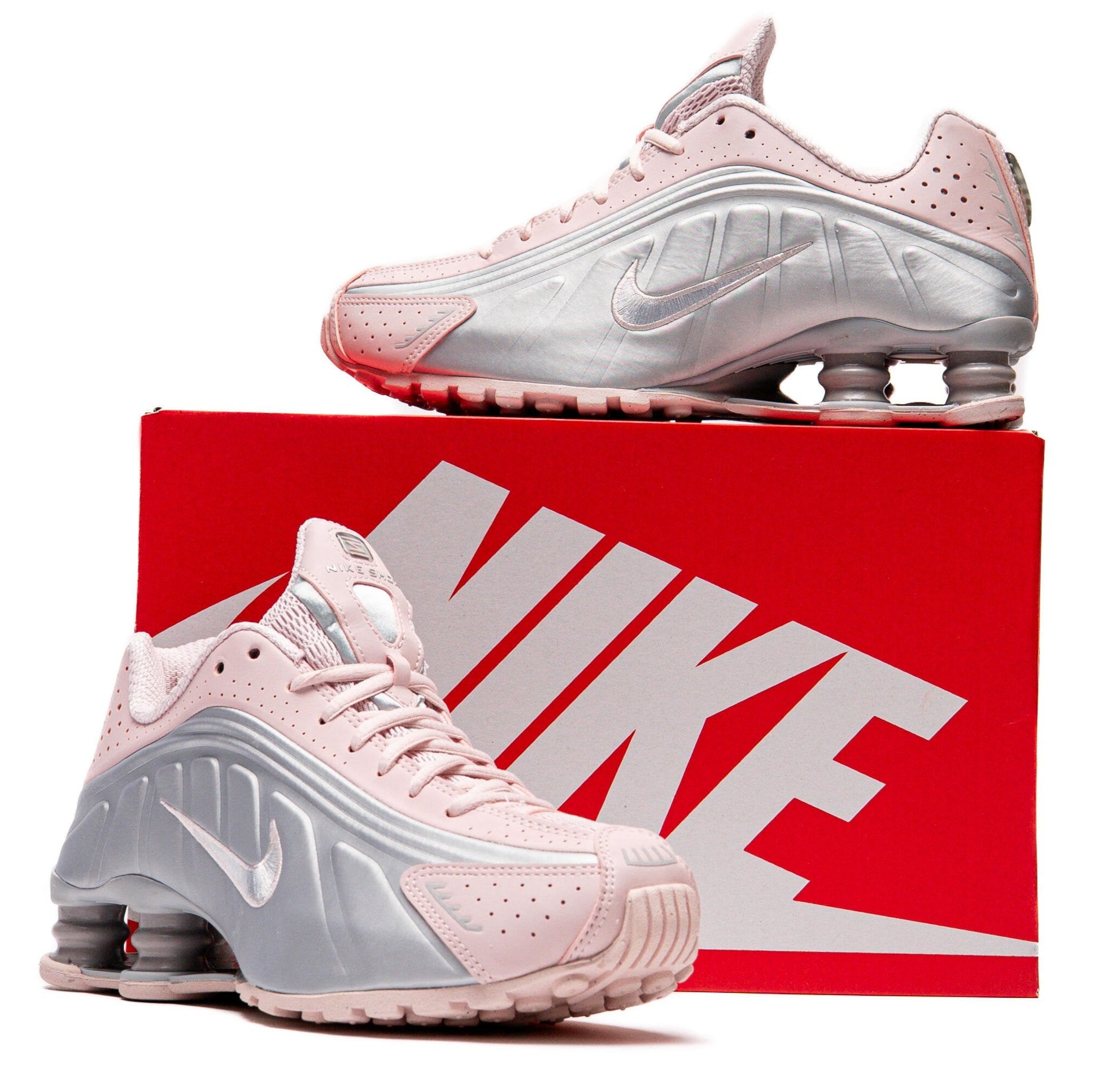 Nike Shox R4 Barely Rose Metallic Platinum (Women's)