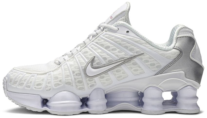 Nike Shox TL White Metallic Silver Max Orange (Women's)