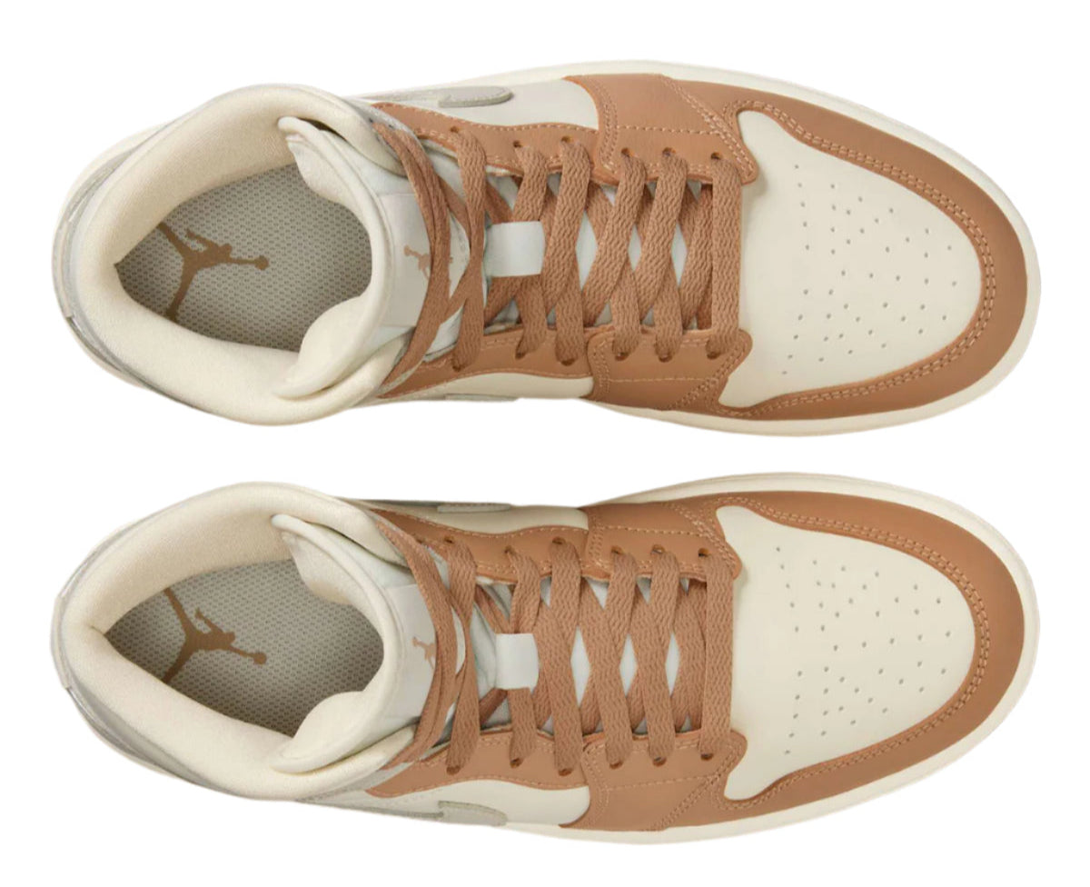 Jordan 1 Mid Tan Toe (Women's)