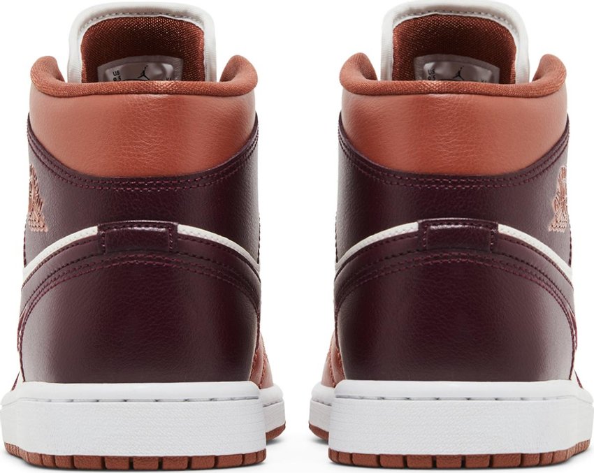 Jordan 1 Mid Dusty Peach Night Maroon (Women's)