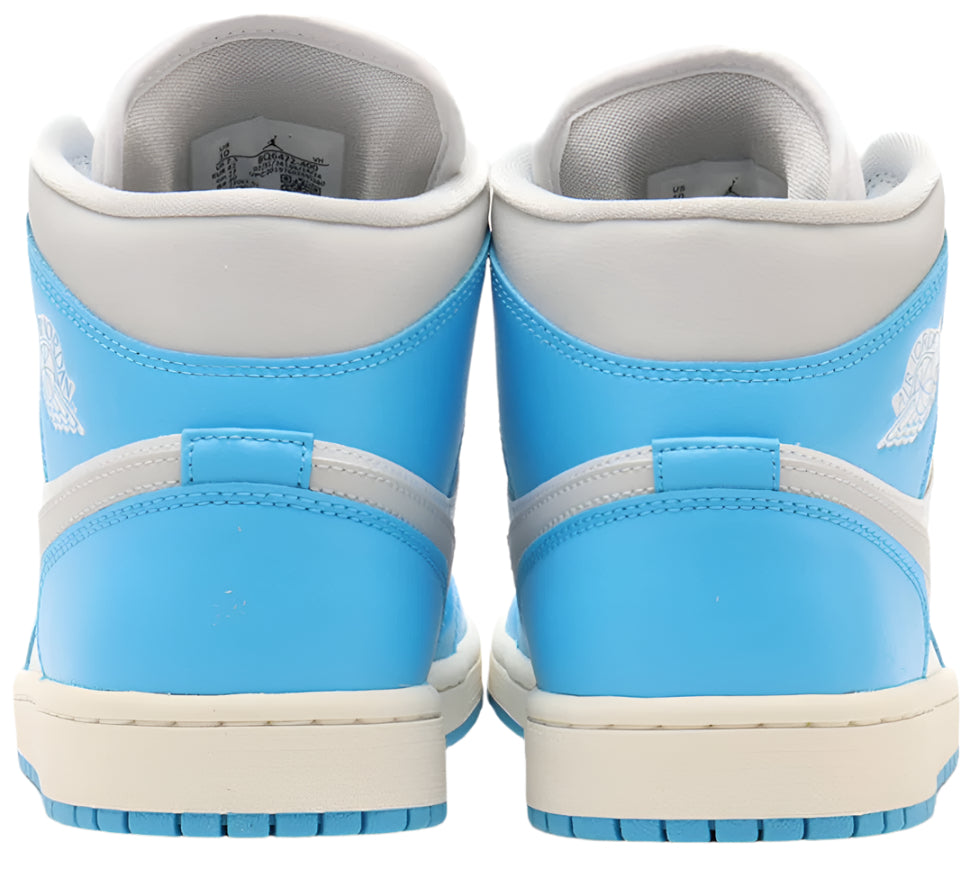 Jordan 1 Mid Dark Powder Blue White Sail Neutral Grey (Women's)