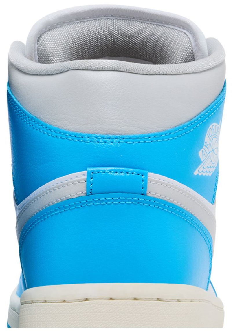 Jordan 1 Mid Dark Powder Blue White Sail Neutral Grey (Women's)
