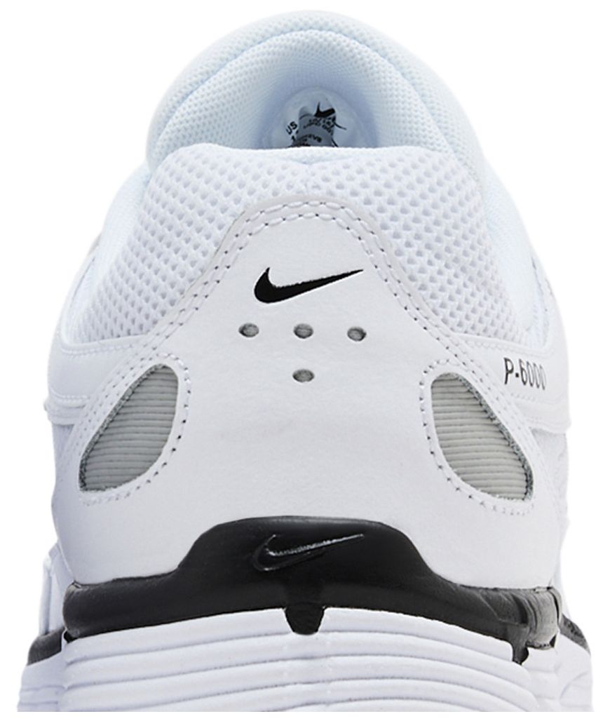 Nike P-6000 White Metallic Silver Black