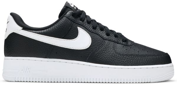 Nike Air Force 1 Low '07 Black White Pebbled Leather